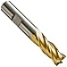 Niagara Cutter S404 High-Speed Steel End Mill, General Purpose, TiN Coated, Multi-flute, Square End