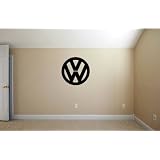 Volkswagen VW Emblem BLACK Wall Garage Room Vinyl Decal SET OF 2 