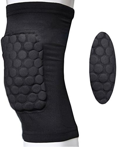 SoEnvy Kids and Unisex Adult Crashproof Basketball/Football Padded Knee Brace Support (Black, Large)