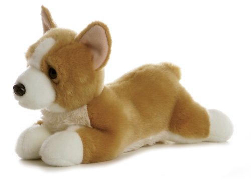 Stuffed Dog Toy:Aurora Plush Corgi Flopsie - 12