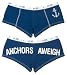 Navy Anchors Away Military Clothing Booty Shorts in Blue
