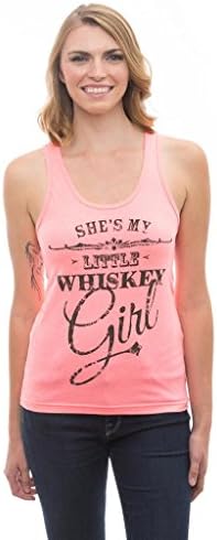 She's My Little Whiskey Girl Tank Top XL Neon Pink