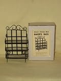 Vintage Doll House Furniture Miniature Metal Black Baker's Rack - 6x2 Inches