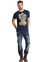 Desigual Camiseta Manga Corta Hello Rep (Azul Marino)