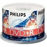 Philips DR8S8B50F/17 DVD+R DL - 50PK, 8X, Double Layer