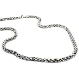 Celtic Pattern Link Stainless Steel Necklace - 24 Inches