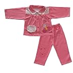 Mums 'n' Babies Bright Pink floral print night suit set for cute little girls