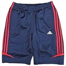 アディダス BASIC スタイル トレーニング ハーフパンツ ダークネイビー&times;カレッジレッド