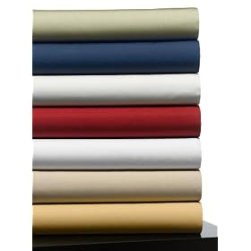 Pinzon 300-Thread-Count Brushed Egyptian Cotton Percale Queen Sheet Set, Sage