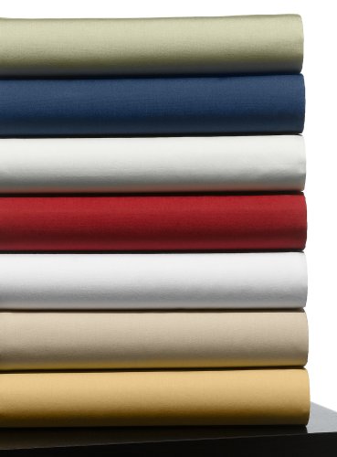 Pinzon 300-Thread-Count Brushed Egyptian Cotton Percale King Sheet Set, White
