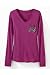 Newport News V-neck tee with rhinestone-studded patch pocket