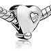 Valentines Day Charms Engraved Heart European Bead Fits Pandora Bead Charm Bracelet