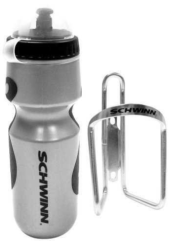 Schwinn Bicycle Water Bottle & Cage (Colors May Vary)