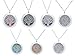 Tree of Life Essential Oil Diffuser Necklace - Aromatherapy Jewelry - Hypoallergenic 316L Stainless Steel, 21'' Chain with 12 Assorted Pads