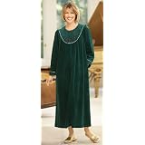 Embroidered Yoke Velour Lounger