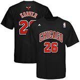 NBA adidas Kyle Korver Chicago Bulls #26 Net Number T-shirt - Black (Small)