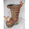 Welly Boot Robin Bird Bath