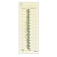 Adams Time Cards, Named Day Format, 3.4 x 9 Inches, Manila, 1-Sided, 400 Count (9659-400)