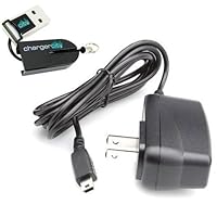 AC Adapter USB Wall Charger *Extended 6' FT Power Cable* by ChargerCity for Magellan Roadmate SE4 1400 1412 1420 1424 1430 1440 1445 1445t 1470 1475 1475t GPS w/OEM USB Micro SD Memory Card Reader/Writer