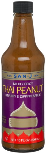 San-J Thai Peanut Sauce, 10-Ounce Bottles (Pack of 6) by San J