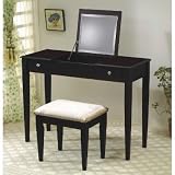 Cappuccino Flip Top Vanity Table Set - Coaster 300080