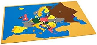 Babyeden Montessori Puzzle Map of Europe with Control Maps