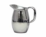 Stainless Steel Bell Shaped Serving Pitcher Hammered Texture