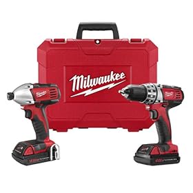 Buy Milwaukee 2691-22 18-Volt Compact Drill and Impact Wrench Combo Kit by Milwaukee