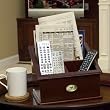 Wisconsin-Green Bay Phoenix Wooden Remote Control Caddy Organizer NCAA College Athletics Fan Shop Sports Team Merchandise