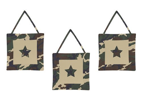 Sweet Jojo Designs Wall Hanging - Green Camo Army Military Camouflage