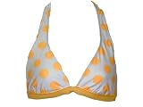 Surfside Sun Yellow Polka Dot Halter Swimsuit-top