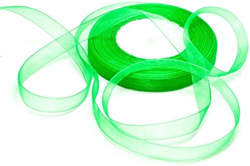 Organza Ribbon - 1/2" Wide - 50 Yard Spool - - Green
