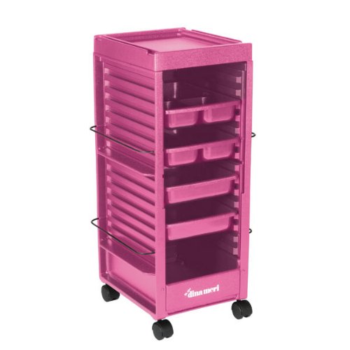 #Top Performance Plastic Classic Rolling Grooming Carts, Pink | Pet