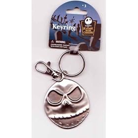 Nightmare Before Christmas Jack Mad Face Metal Keychain