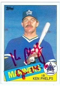 Ken Phelps autographed Baseball Card (Seattle Mariners)