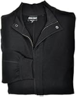 Giorgio Armani Black Label Men's Wool Full Zip Cardigan Sweater Black