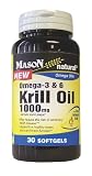 Mason Vitamins Krill Oil 1000mg, Omega-3-6 from Pure Antarctic Krill, 30 softgels