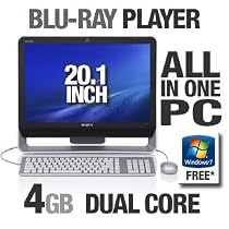 Sony VAIO VGC-JS270J/Q 20.1-Inch All-in-One Desktop PC (2.8 GHz Intel Pentium Dual-Core E7400 Processor, 4 GB RAM, 500 GB Hard Drive, Blu-ray Drive, Vista Premium) Glossy Black