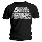 Star Wars Distressed Logo Black Mens t-shirt Black