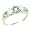 High Quality Solid Sterling Silver Natural Aquamarine & Opal English Victorian Ring - Size 5 - Finger Sizes 5 to 12 Available