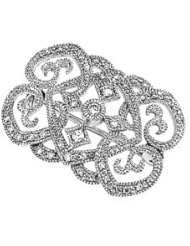 Clevereves 14K White Gold 1 3 Ct Tw Diamond Brooch