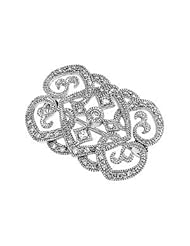 14K White Gold 1/3 Ct Tw Diamond Brooch