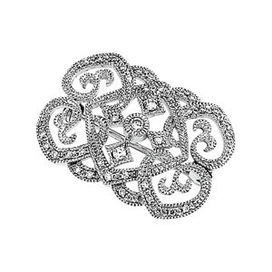 14k White Gold Diamond Brooch 1 3ct by