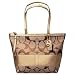 Coach Signature Stripe Bag Shopper Bag Purse Tote 13548 Gold