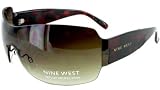 Women's Nine West Shield Shaped UV Sunglasses Tortoise