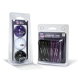 NFL Baltimore Ravens 3 Pack Golf Balls (50 Pack Team Tees)
