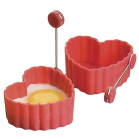 Amco Heart Silicone Egg Poacher, Set of 2