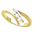 14K Yellow Gold Diamond Three-Stone Ring - 0.25 Ct.