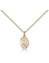 Free Engraving Included Medal-Gold Filled St. Saint William of Rochester Pendant 1/2 x 1/4" 9114GF--w/18" Chain w/Box Adopted Children
