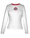 5th & Ocean Ohio State University Women's White Long Sleeve Thermal Tee